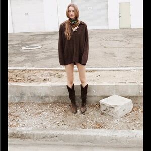 NWT - CABLE KNIT POLO SWEATER